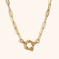 Paperclip clasp necklace