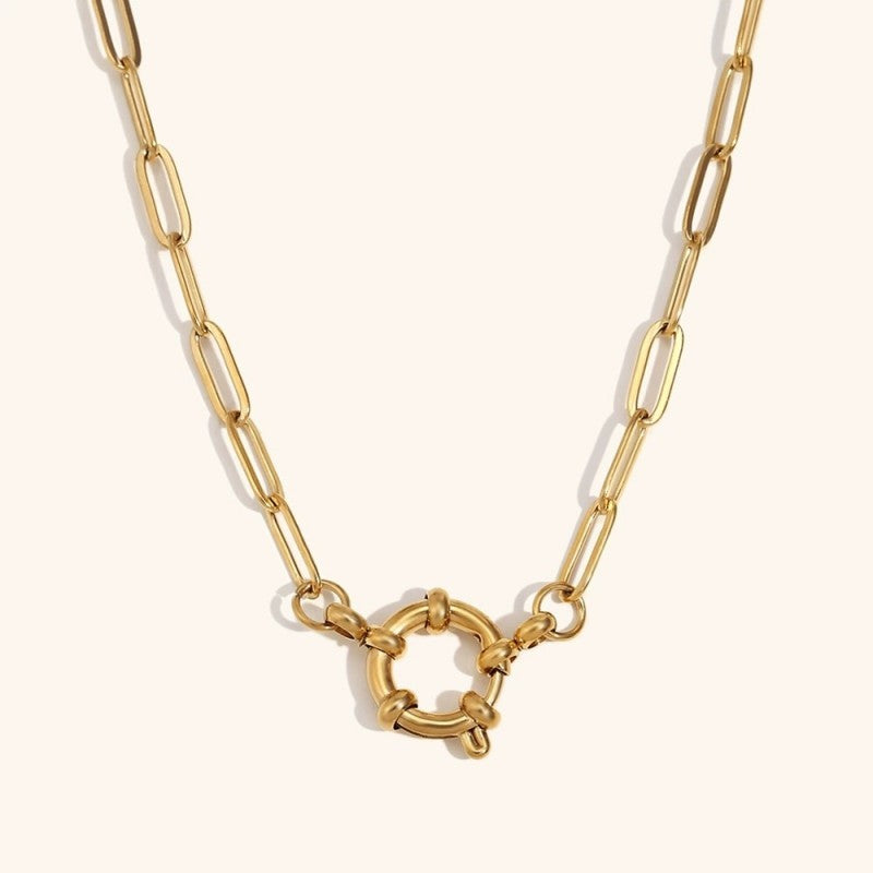 Paperclip clasp necklace