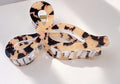 Animal print bow claw clip