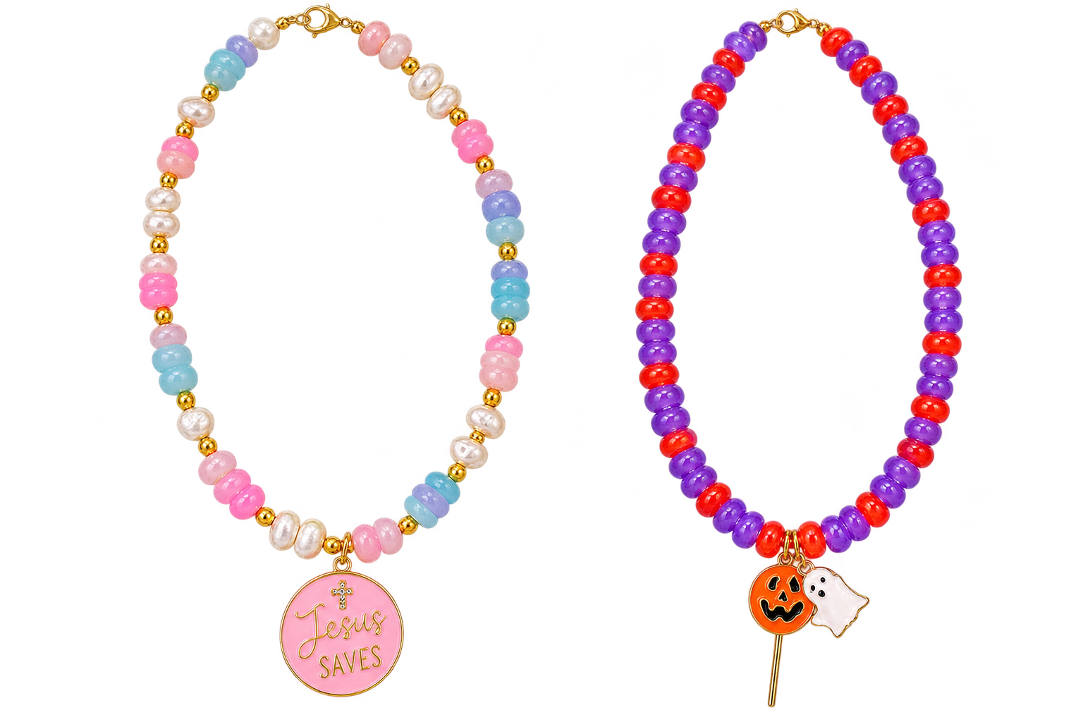Beaded Necklace Multicolor