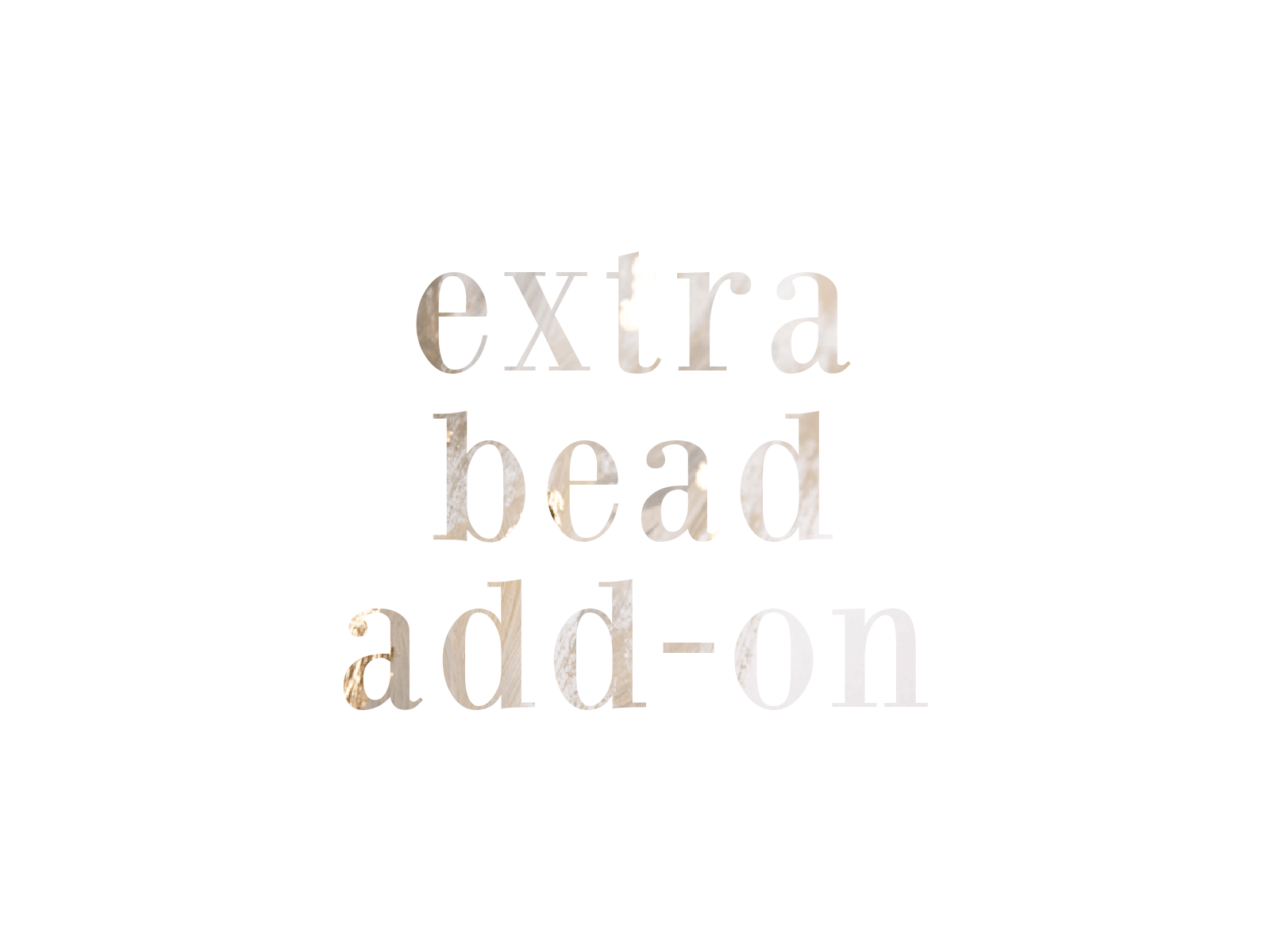 Extra Letter Bead Add-On